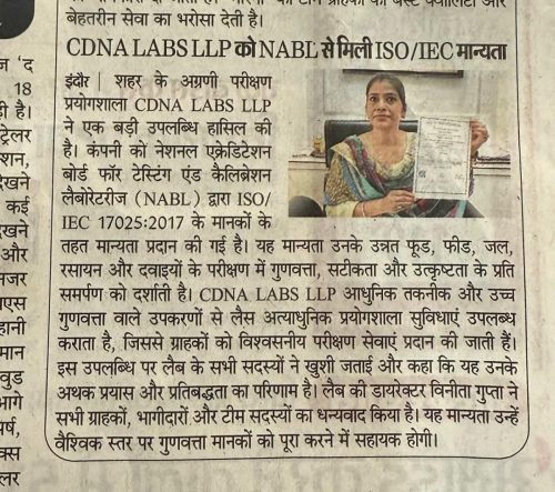 Food Testing Lab In Indore
